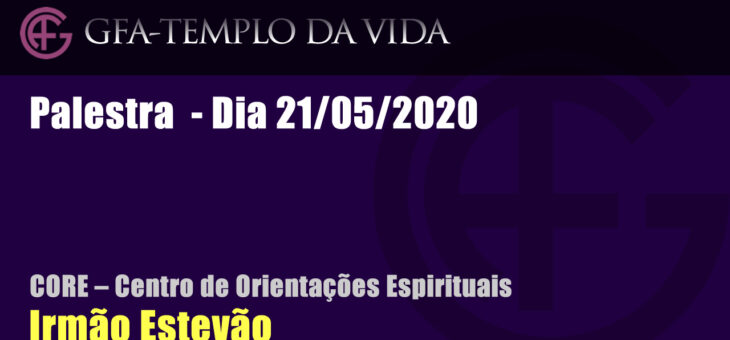 Palestra – dia 21/05/2020